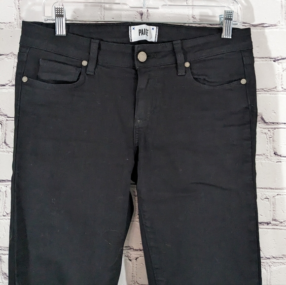 PAIGE Peg Skinny Black Jeans - Picture 4 of 8